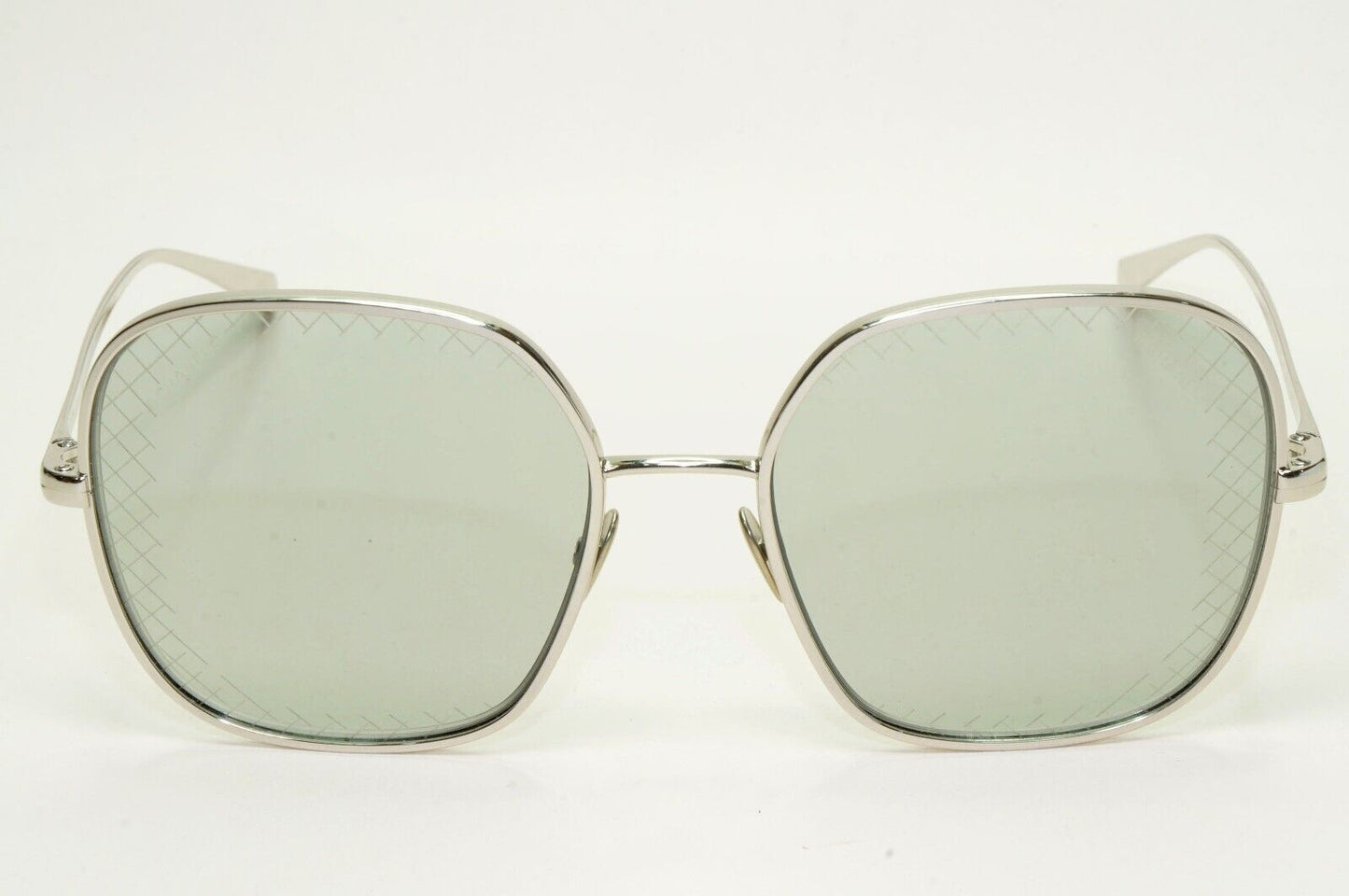 Chanel Sunglasses Silver Square Grey Metal Large 4252 c.124/87 57mm