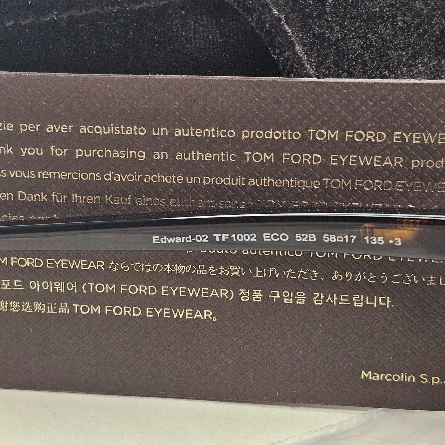Tom Ford Sunglasses Edward-02 Brown Tortoise Grey Gradient FT1002 TF 1002 52B