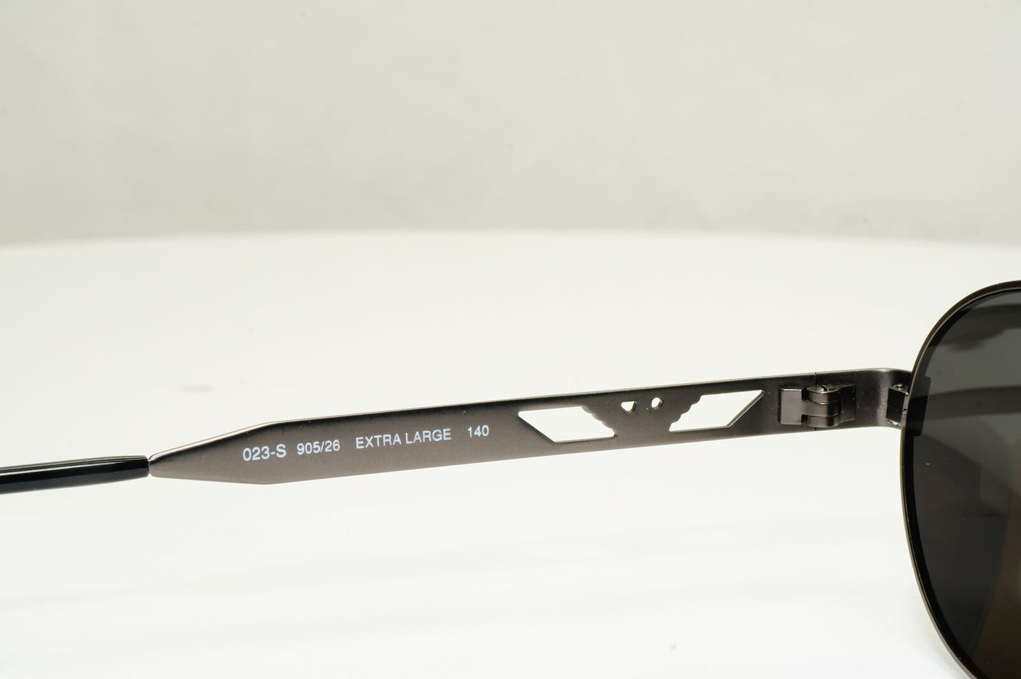 Emporio Armani Sunglasses 1997 Vintage Gunmetal Grey Black Eagle 023-S 905/26 XL