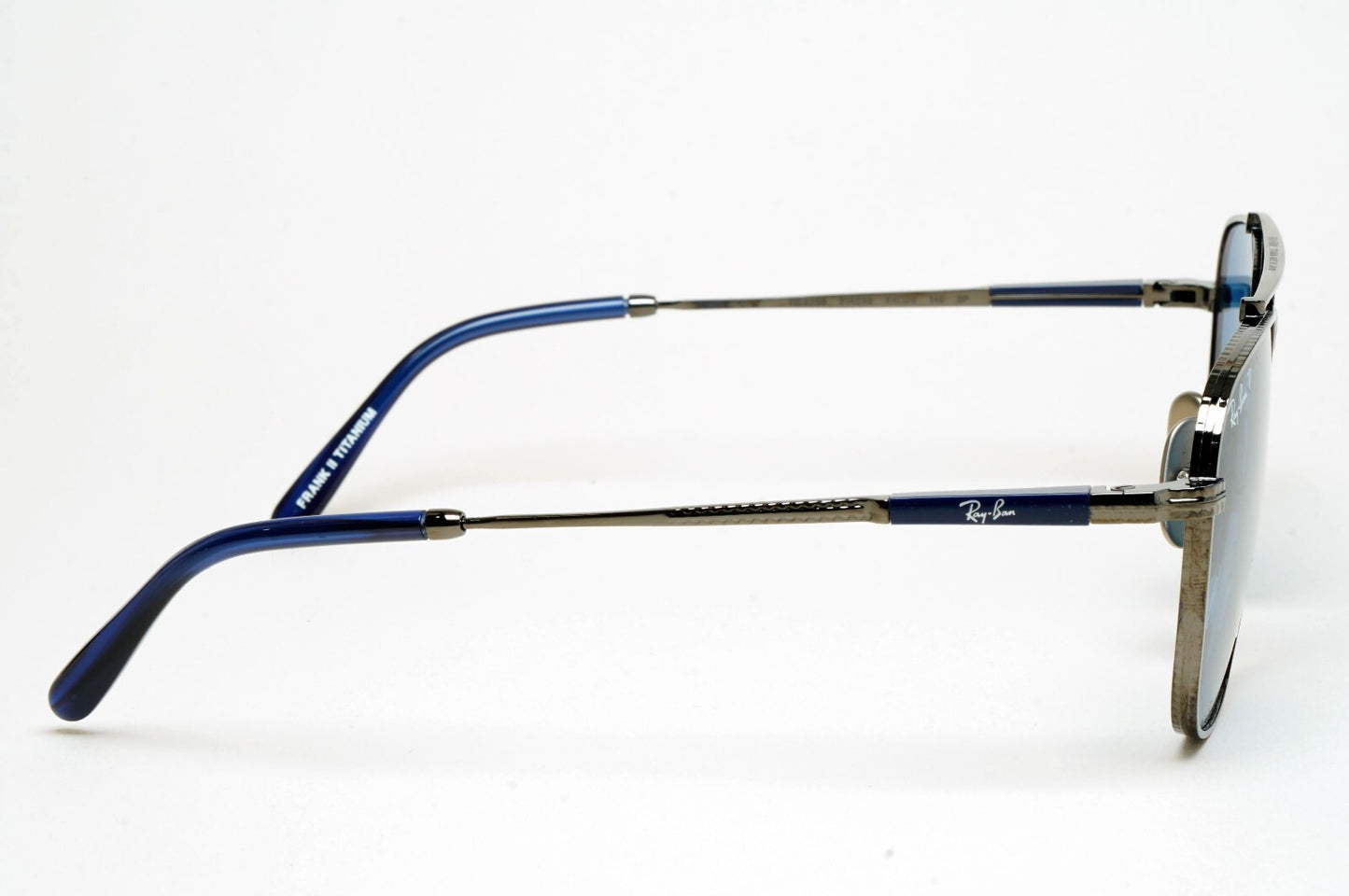 Ray-Ban Sunglasses Frank II Titanium Polarised Gunmetal Blue RB 8258 3142/S2 54m