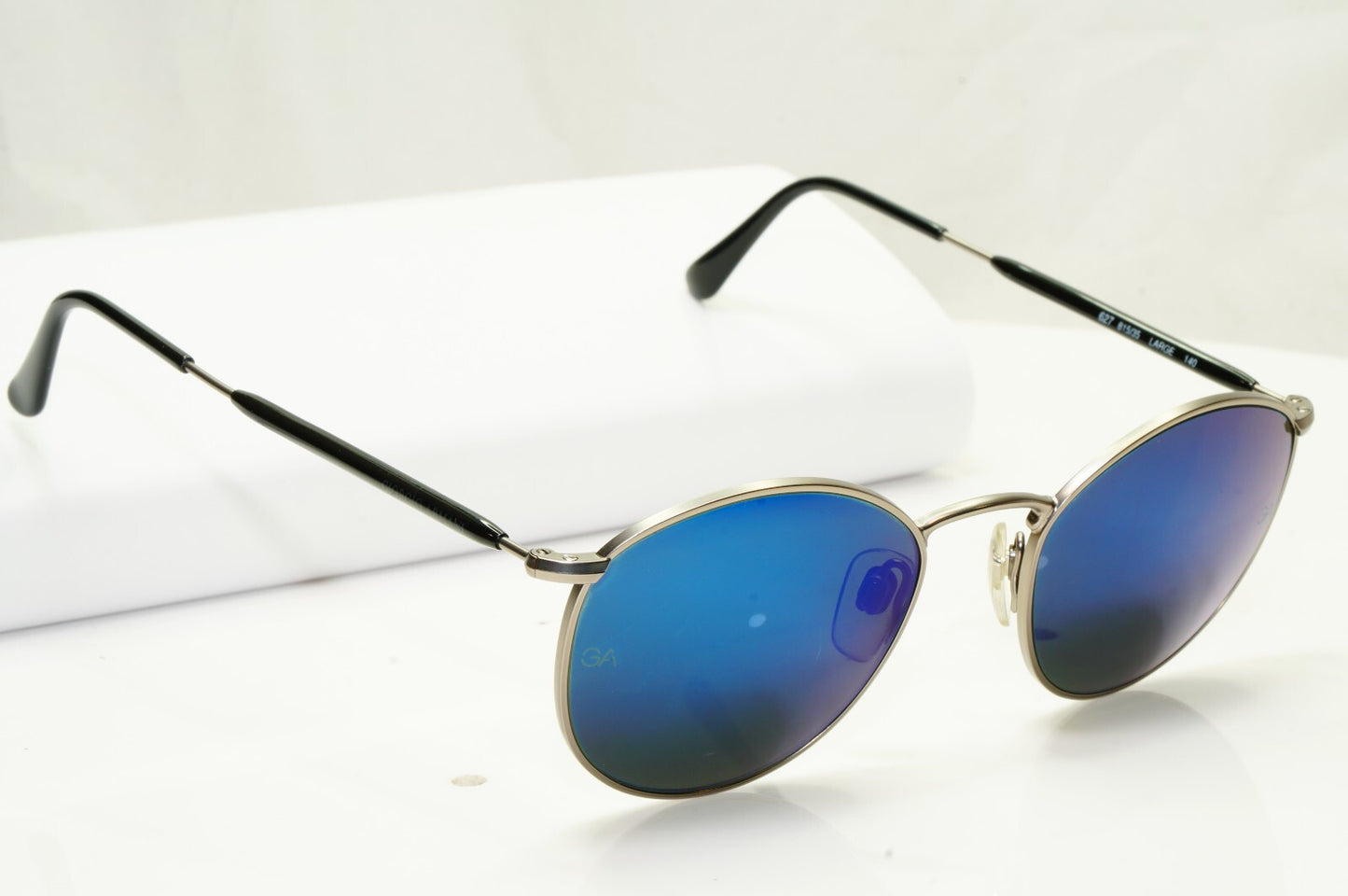 Giorgio Armani 1997 Vintage Sunglasses Blue Mirror Glass Silver 627 815/35 51mm