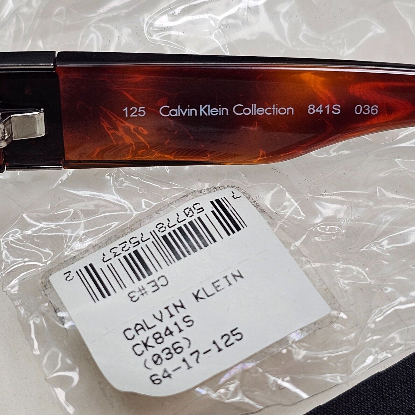Calvin Klein Sunglasses 2005 Vintage Brown Tortoise Wrap 841S 036 121124