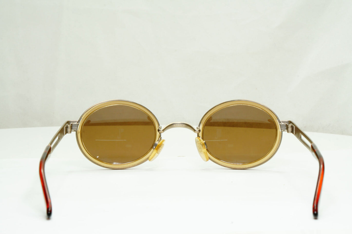 Emporio Armani Sunglasses 1997 Vintage Bronze Brown Honey Oval Eagle 057-S 989
