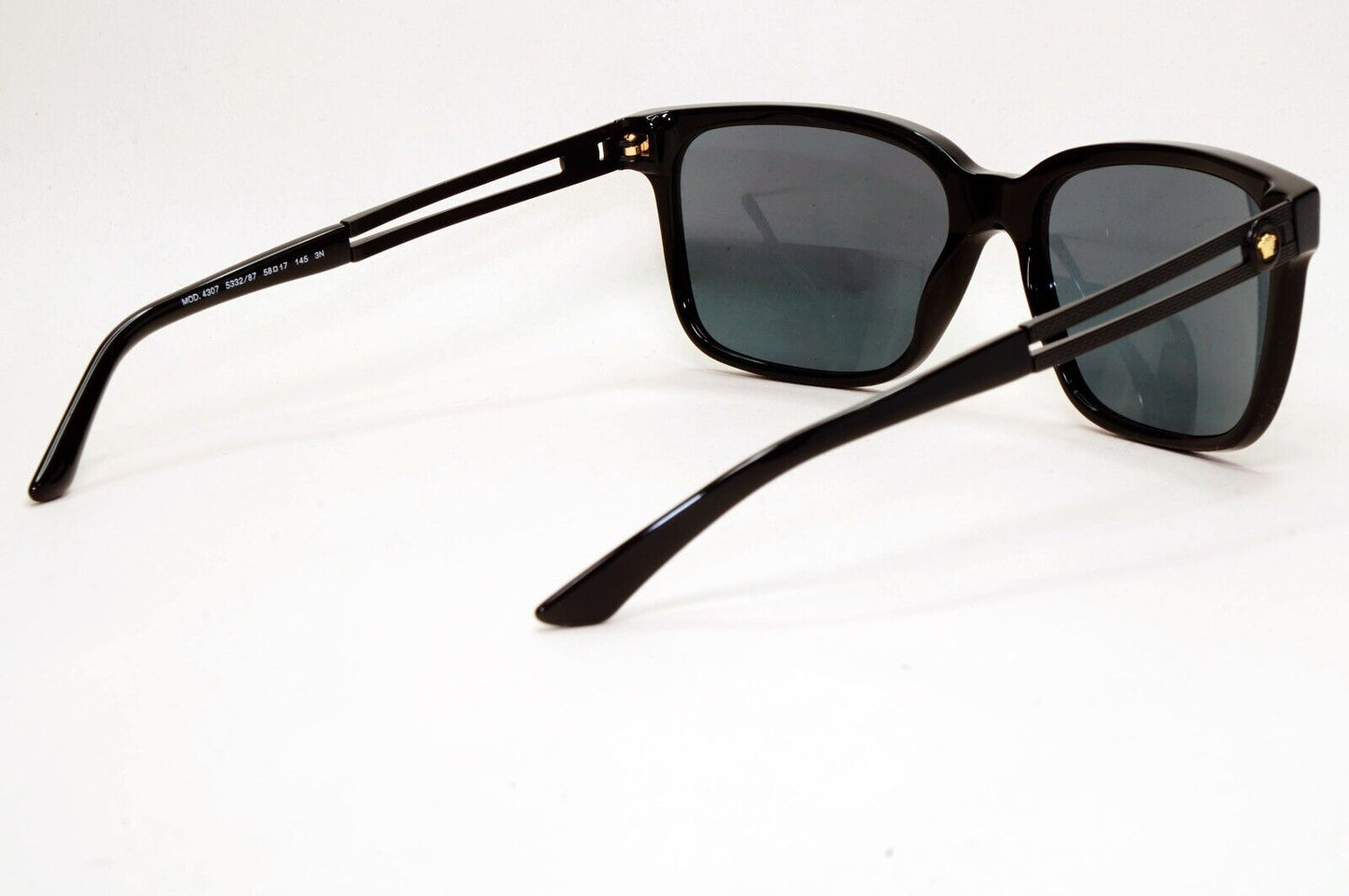 Versace Sunglasses Black Square Gold Medusa Dark Grey MOD VE 4307 5332/87 58mm
