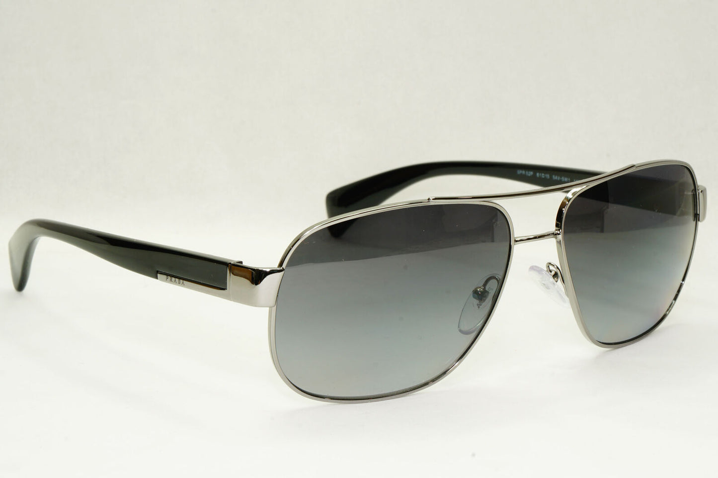 Prada Sunglasses Polarized Black Grey Gradient Gunmetal PR52PS SPR 52P 5AV-5W1