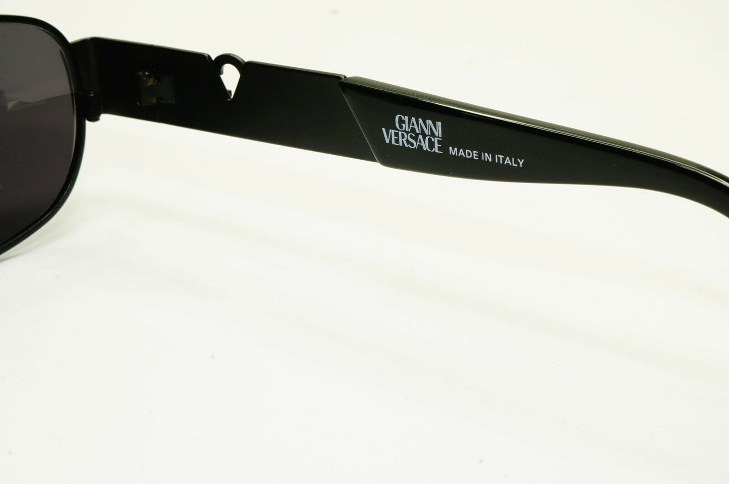 Gianni Versace 1996 Vintage Black Rectangle Metal Sunglasses MOD S21 COL 028