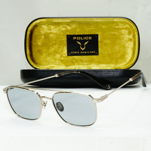 Police Lewis Hamilton F1 Sunglasses Photochromic Silver Grey SPL B28 COL 579F