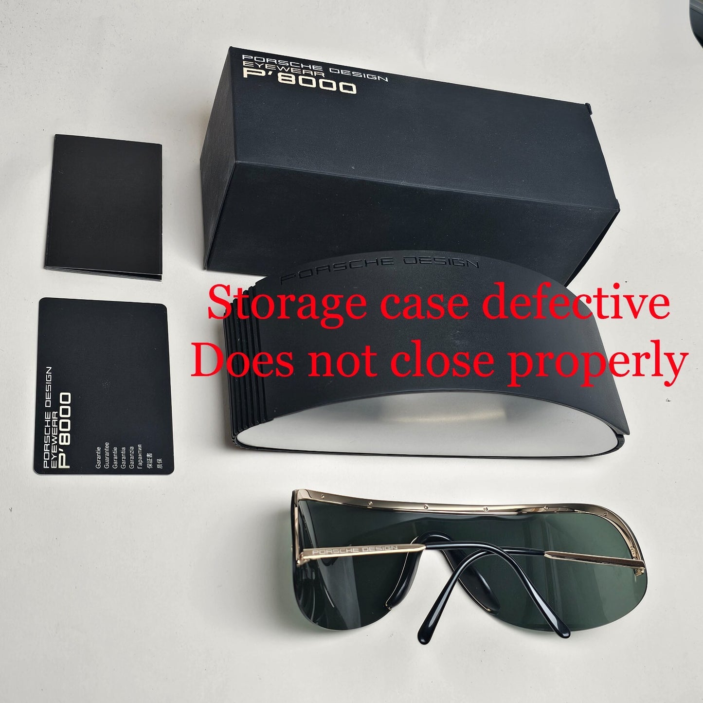 Porsche Design Sunglasses Titanium Green Gold P8000 Series Shield Visor P8479 A