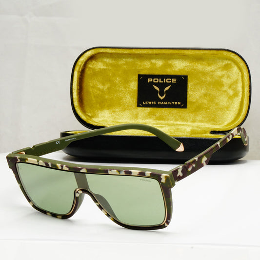 Police Lewis Hamilton F1 Sunglasses Green Mirror Camouflage SPL C51 COL XAJV 23