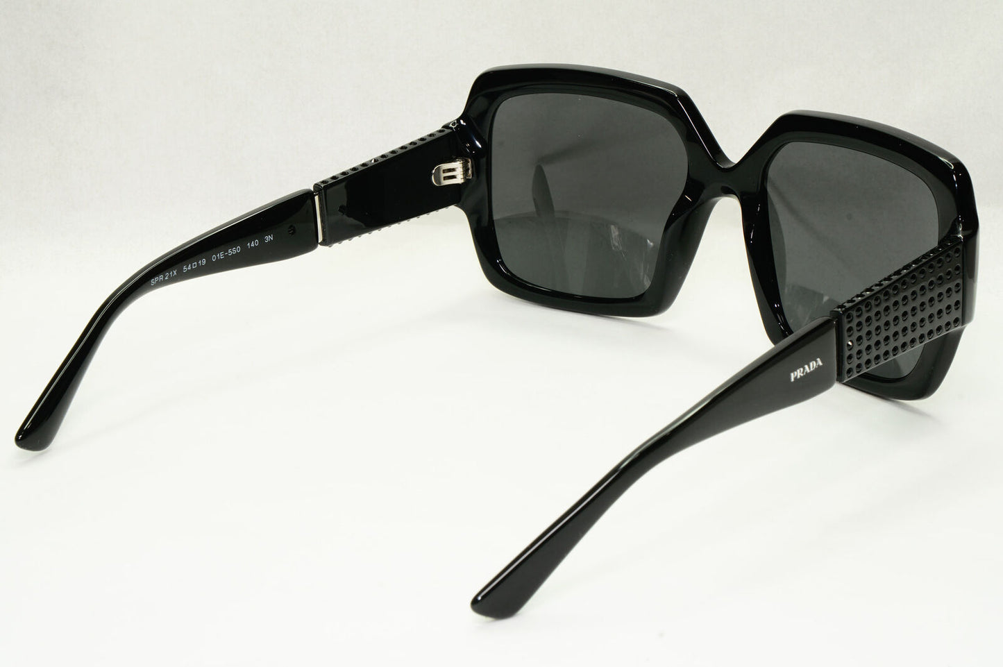 Prada Sunglasses Black Square Diamante Crystal PR21XS SPR 21X 01E-5S0