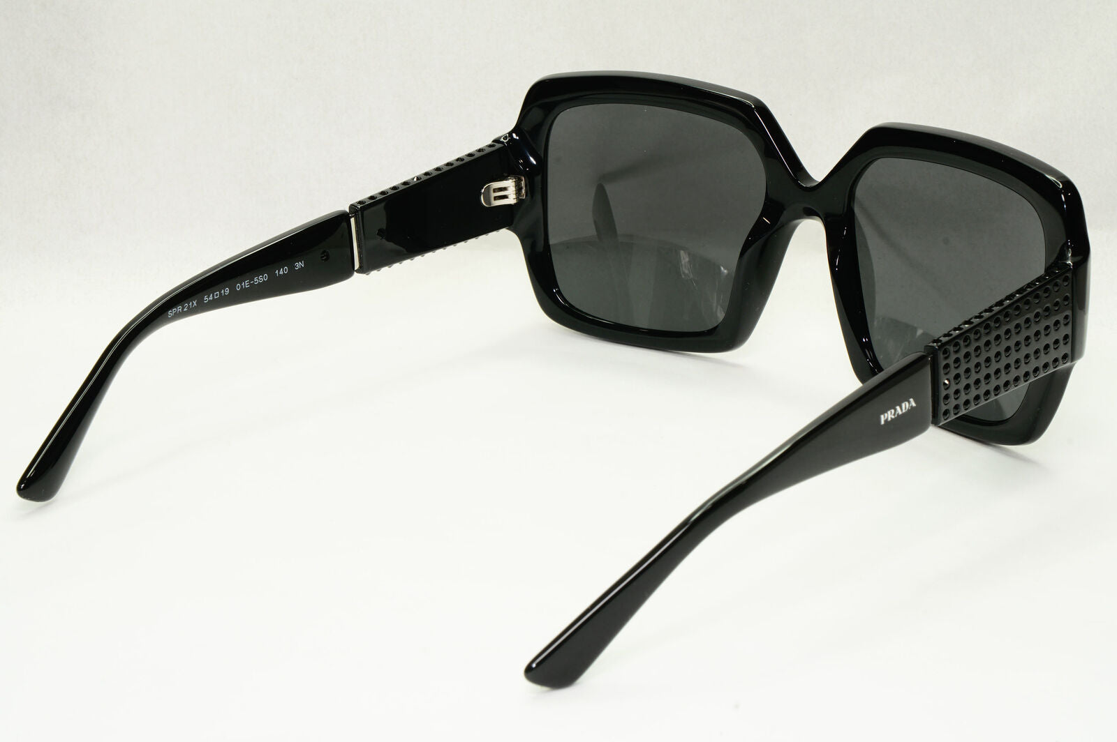 Prada Sunglasses Black Square Diamante Crystal PR21XS SPR 21X 01E-5S0