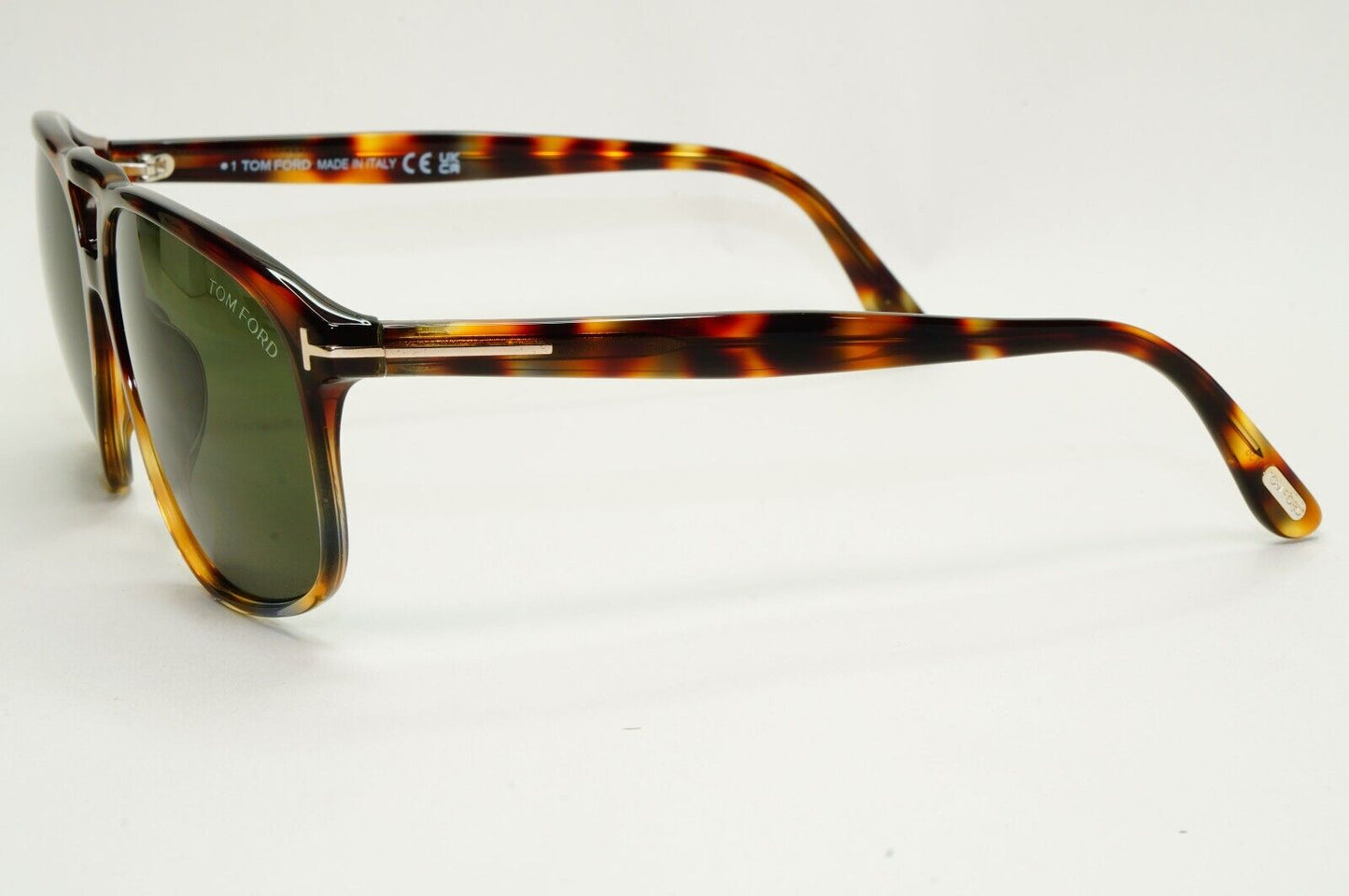 Tom Ford Sunglasses Pierre-02 Brown Tortoise Green Navigator FT1000 TF 1000 56N