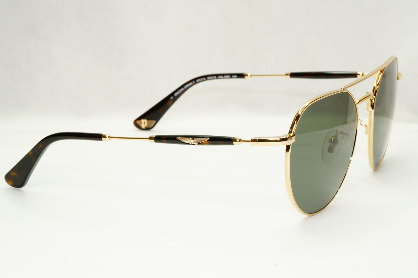Police Sunglasses Round Pilot Metal Gold Green SPL F14 Urban 7 COL 300Y