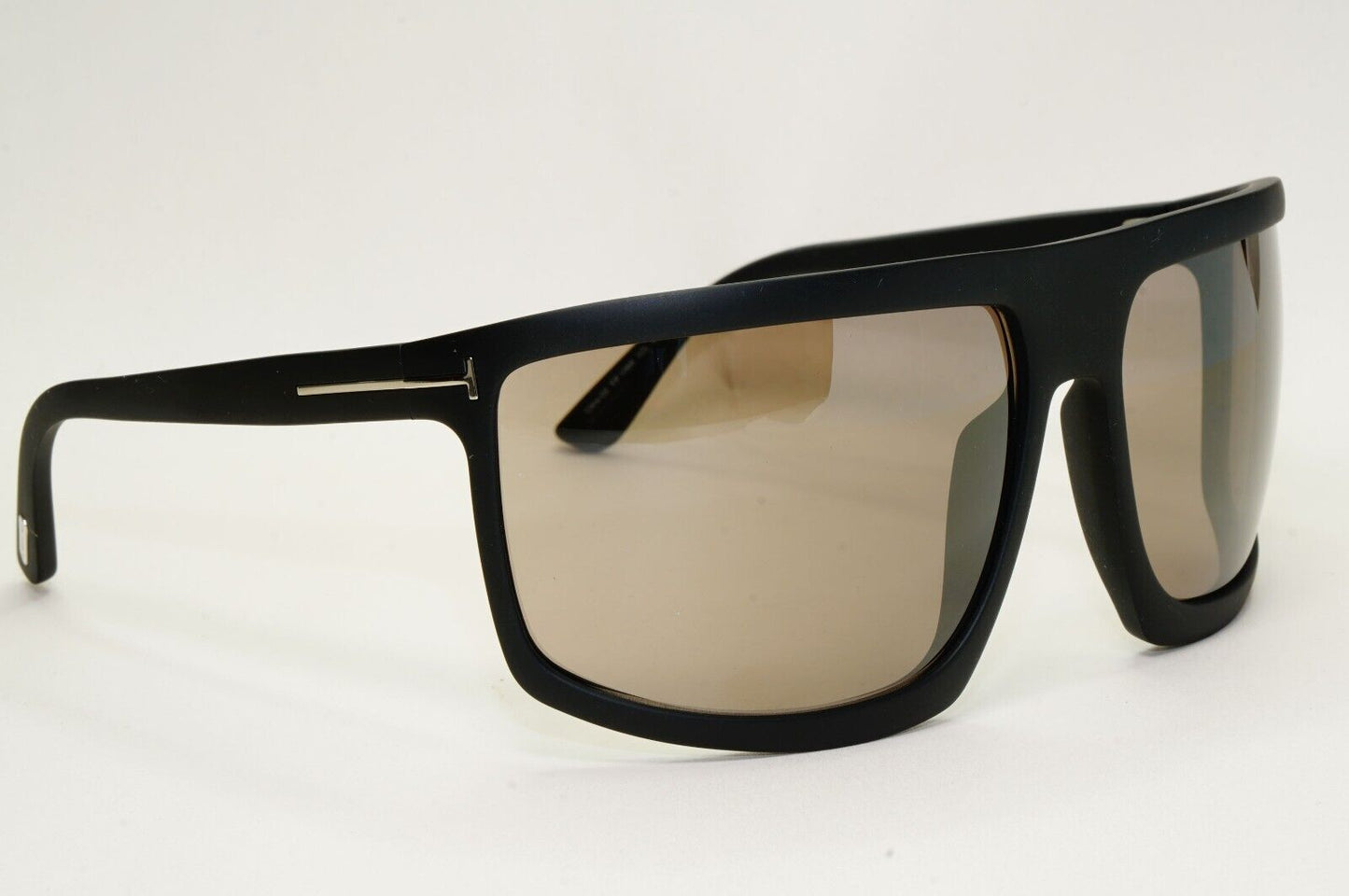Tom Ford Sunglasses Clint-02 Black Matte Wrap Brown Large FT1066 TF 1066 02L