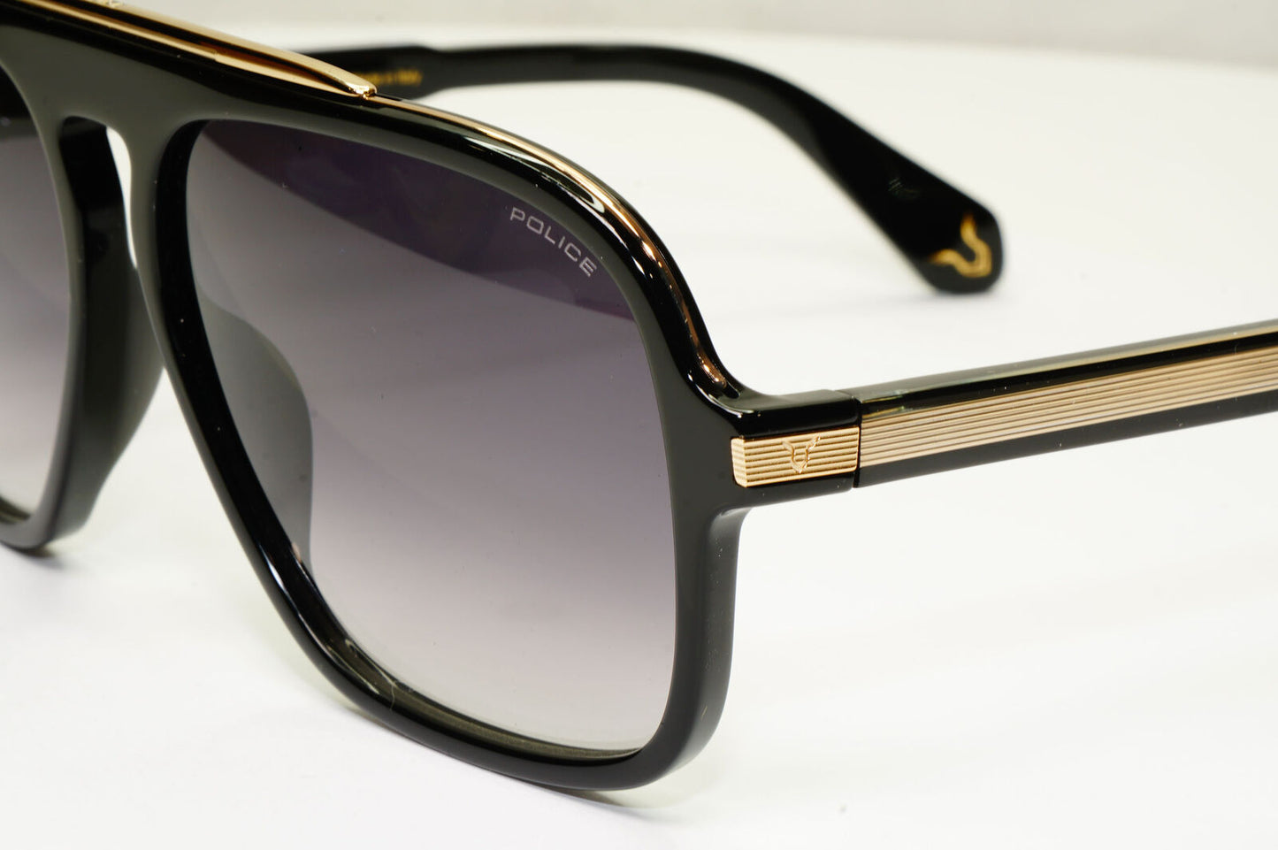 Police Lewis Hamilton F1 Sunglasses Black Gold Grey Lewis 38 SPL E20 COL 0700