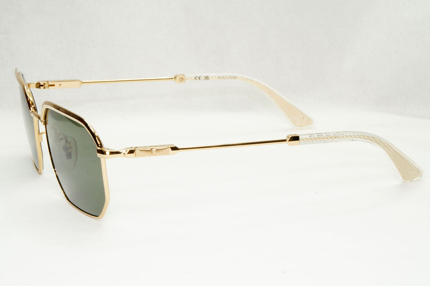 Police Sunglasses Pilot Hexagon Dull Green Gold SPL F73 Horizon 2 COL 0300