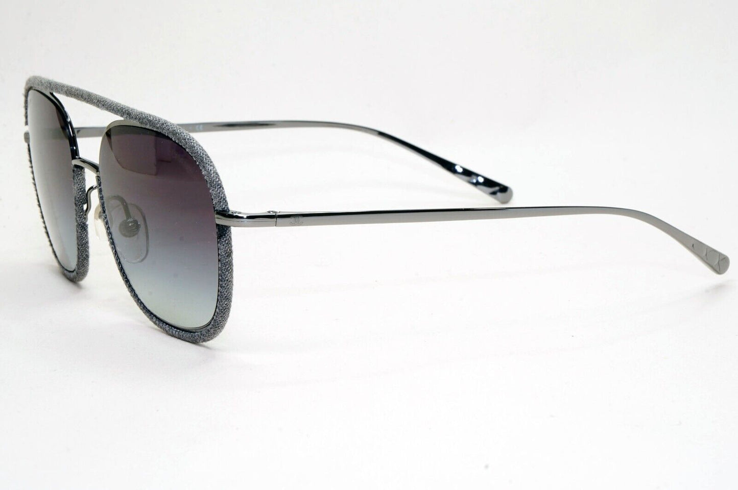 Chanel Sunglasses Denim Gunmetal Grey Gradient Pilot 4249-J c.108/S6 53mm