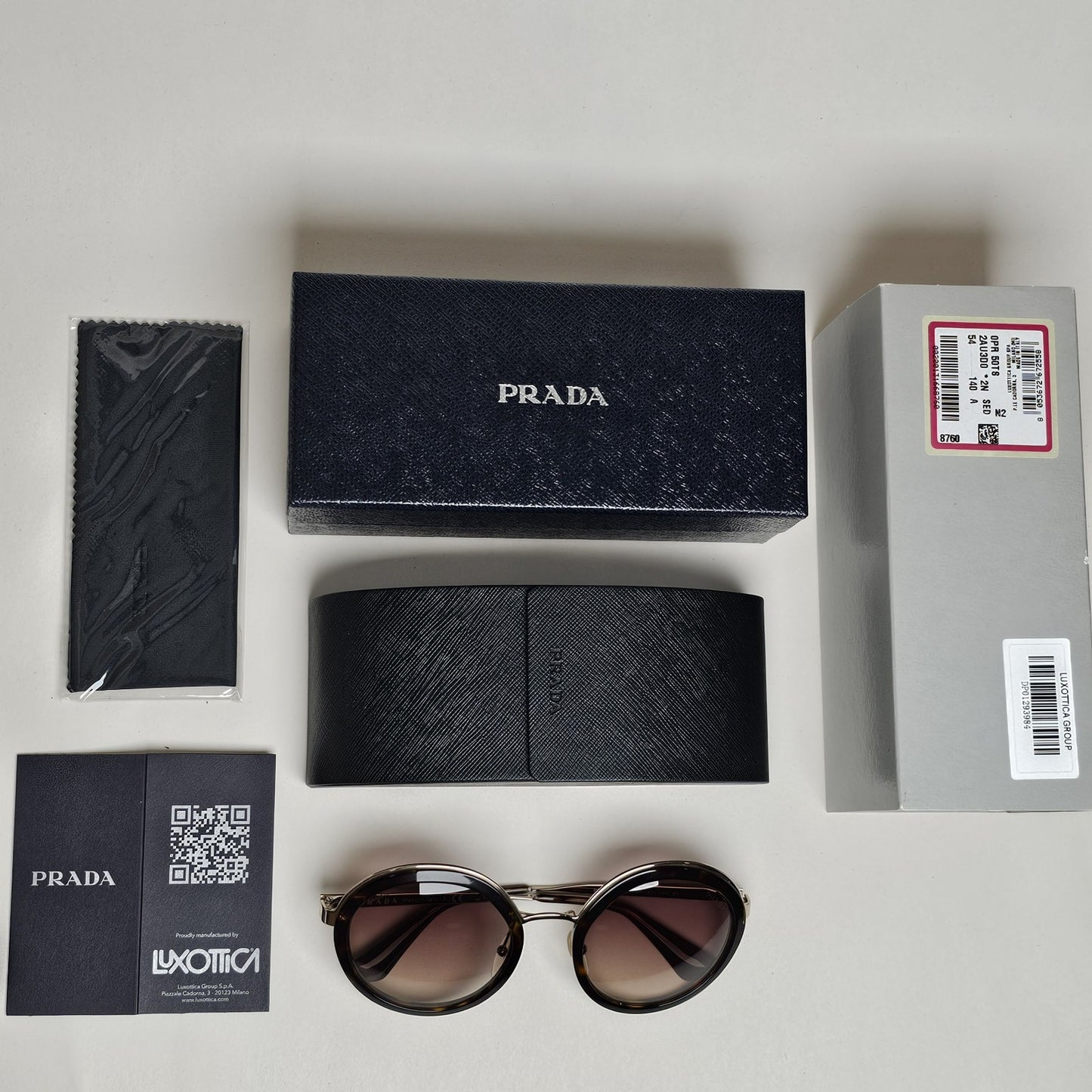 Prada Sunglasses Round Gold Brown Gradient PR50TS SPR 50T 2AU-3D0