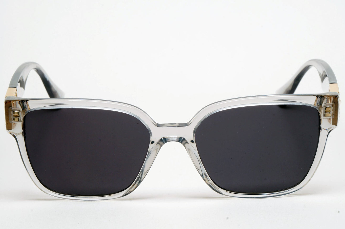 Versace Sunglasses Grey Gold Medusa Diamante Square MOD VE 3329-B 5305 54mm