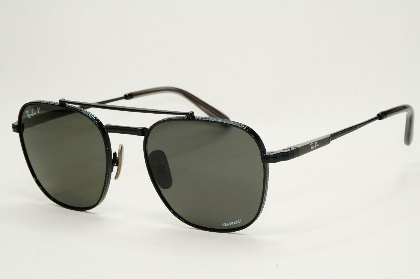 Ray-Ban Sunglasses Titanium Frank Black Polarised RB 8258 3141/K8 54mm