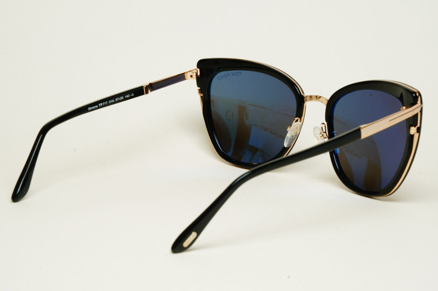 Tom Ford Sunglasses Simona Polarized Black Gold Grey FT0717 TF 717 01A