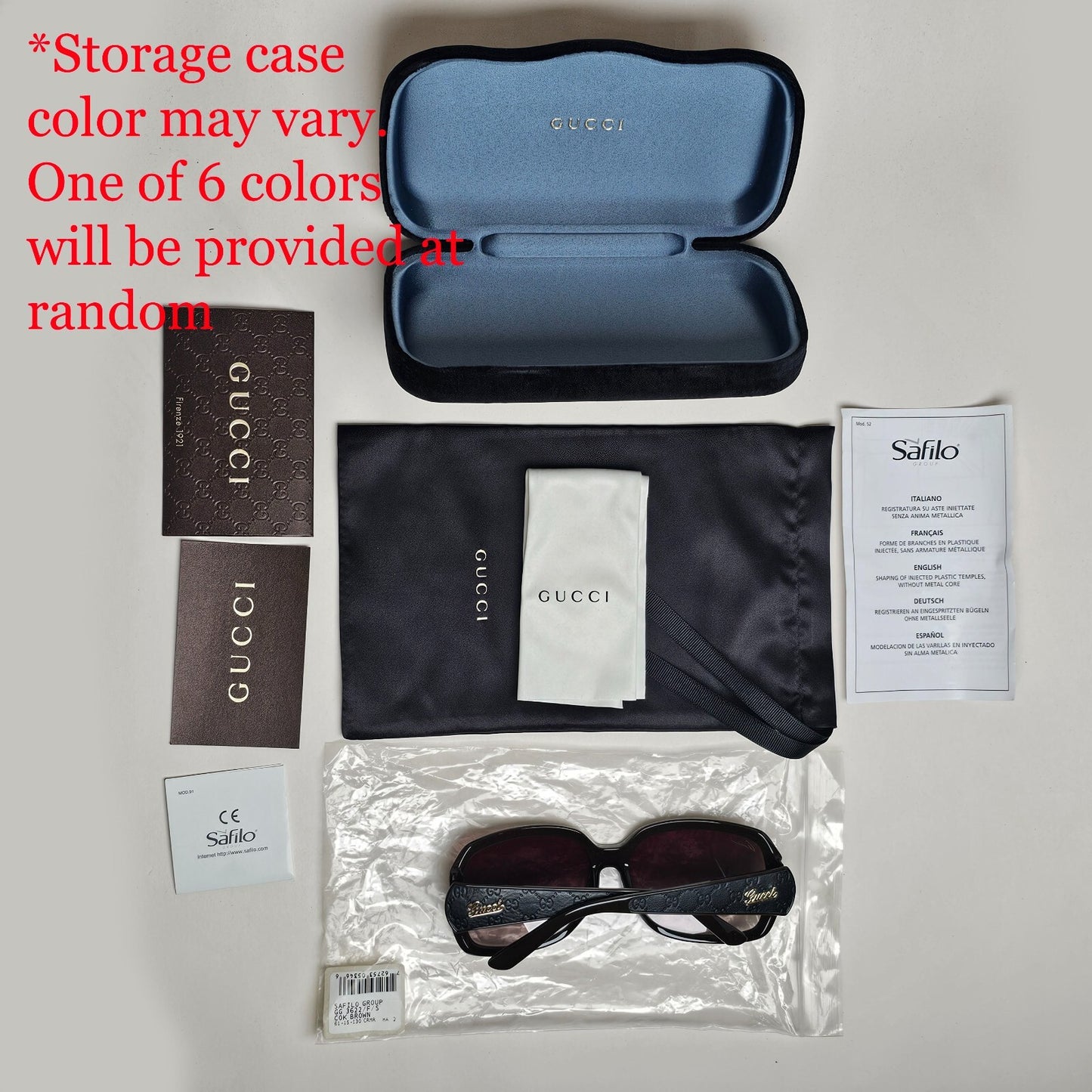 Gucci Sunglasses 2009 Vintage Leather Brown Black Square GG 3622/F/S COKHA 61mm