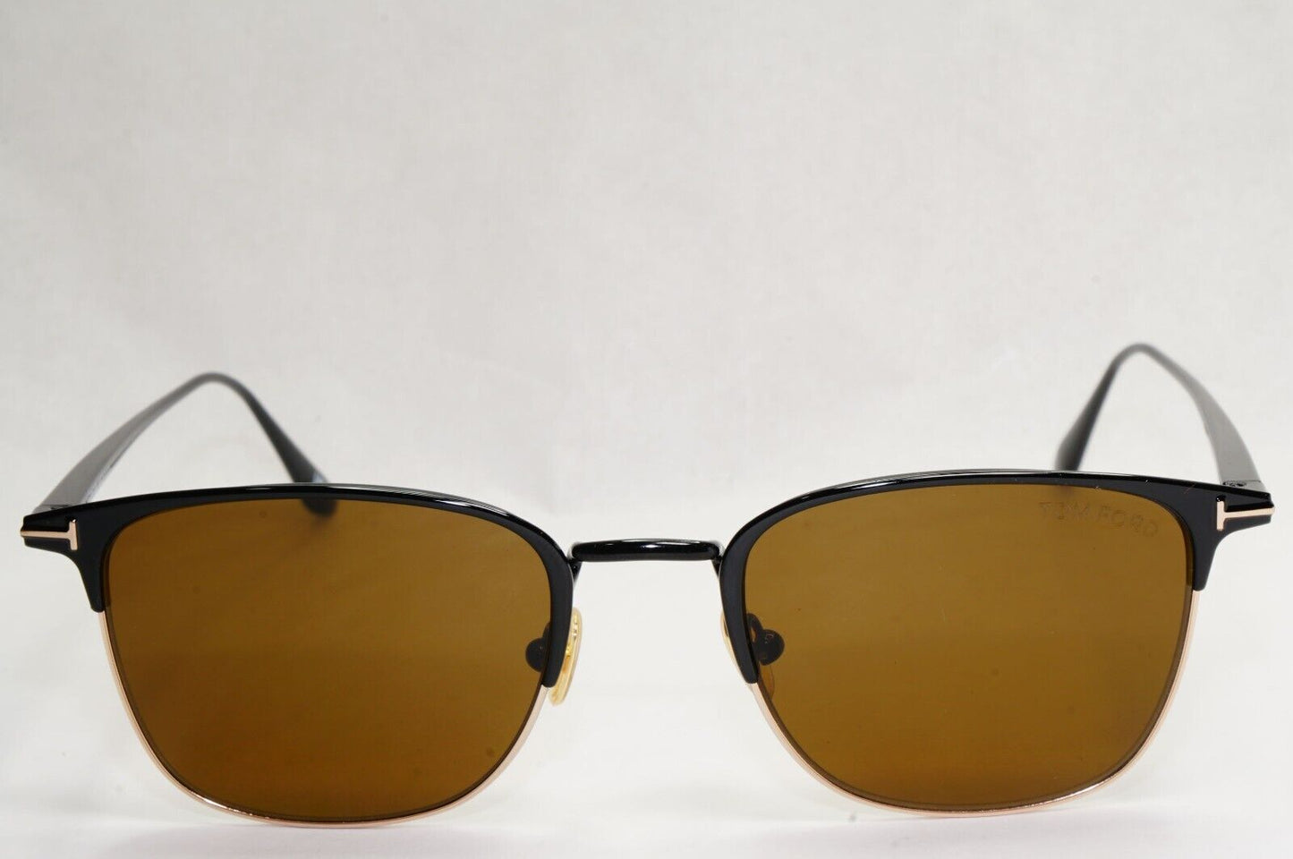 Tom Ford Sunglasses Liv Black Gold Brown Metal Square FT0851 TF 851 01J 52mm