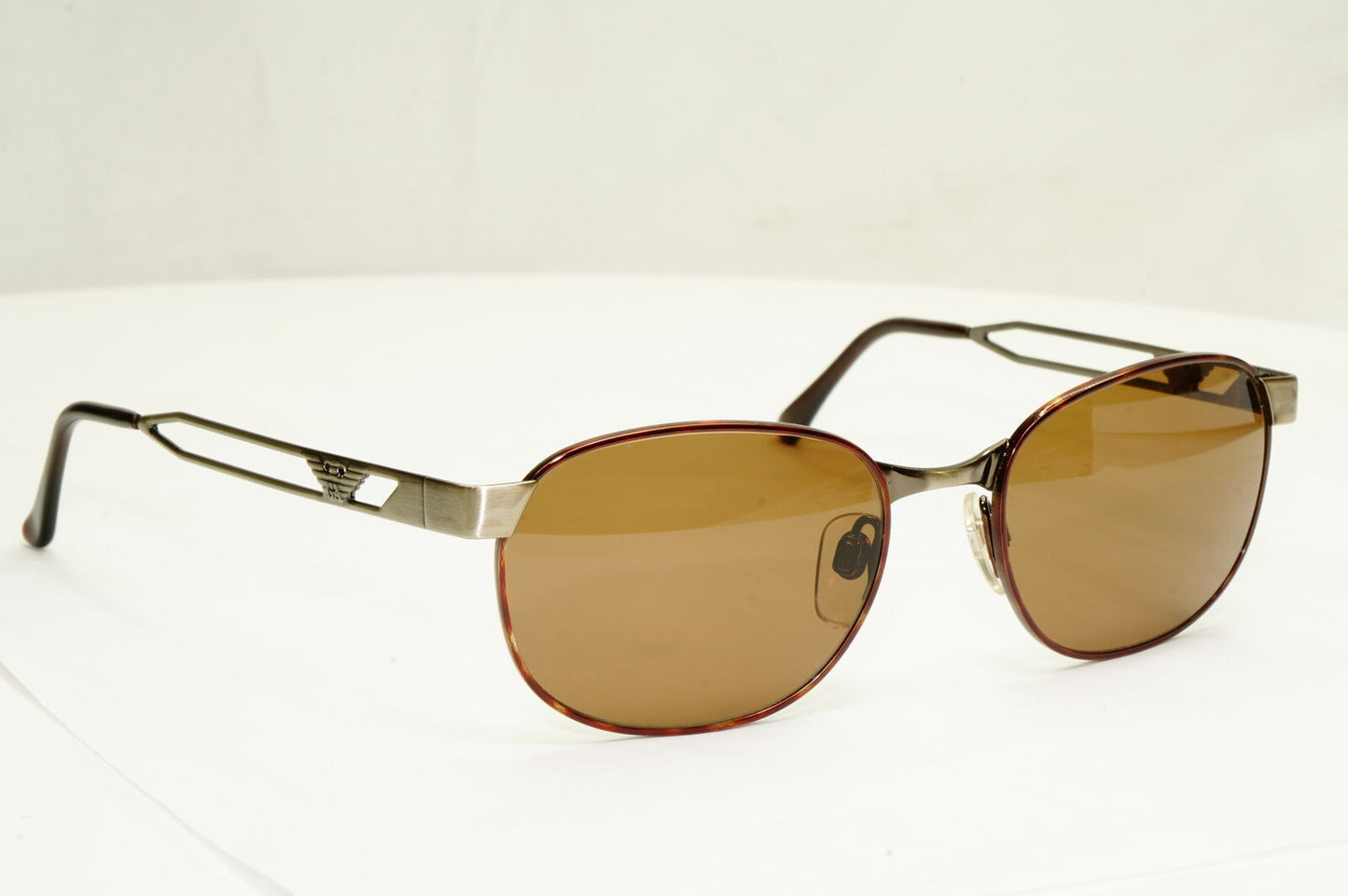 Emporio Armani 1997 Vintage Metal Sunglasses Mens Womens Silver Eagle 051 973