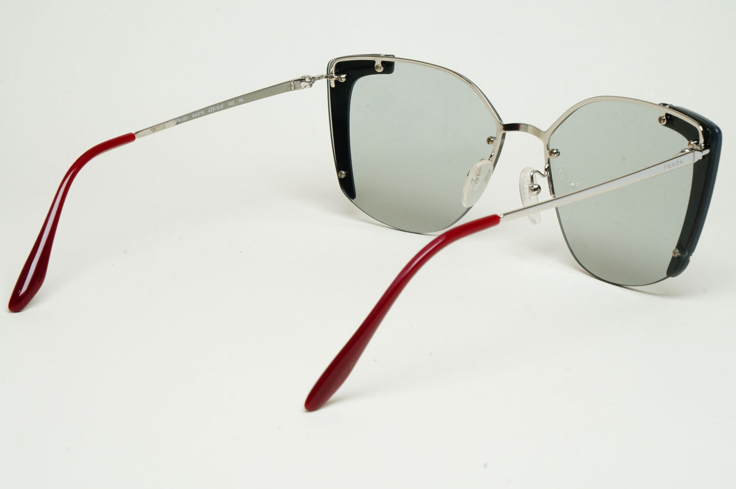 Prada Sunglasses Silver Grey Square Rimless PR59VS SPR 59V 429-5J0