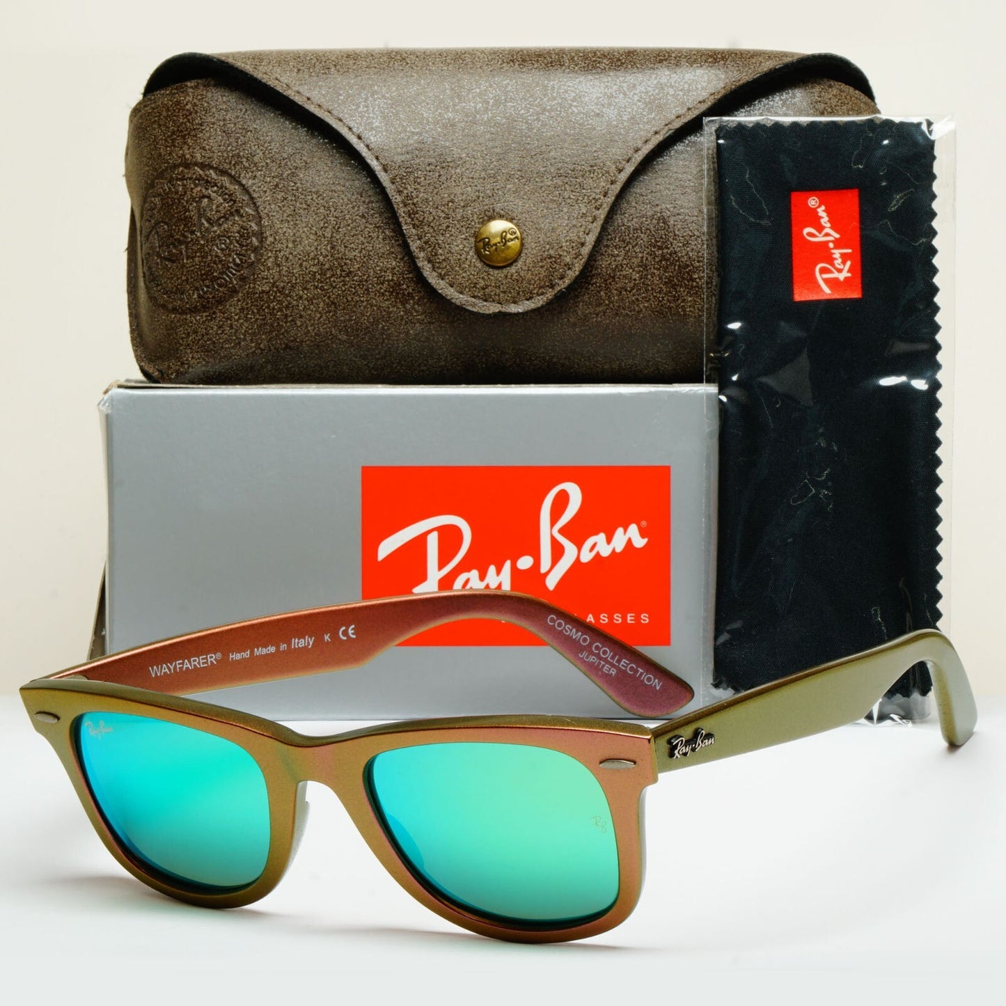 Ray-Ban Sunglasses Wayfarer Cosmo Jupiter Metallic Brown RB 2140 6110/19 200225