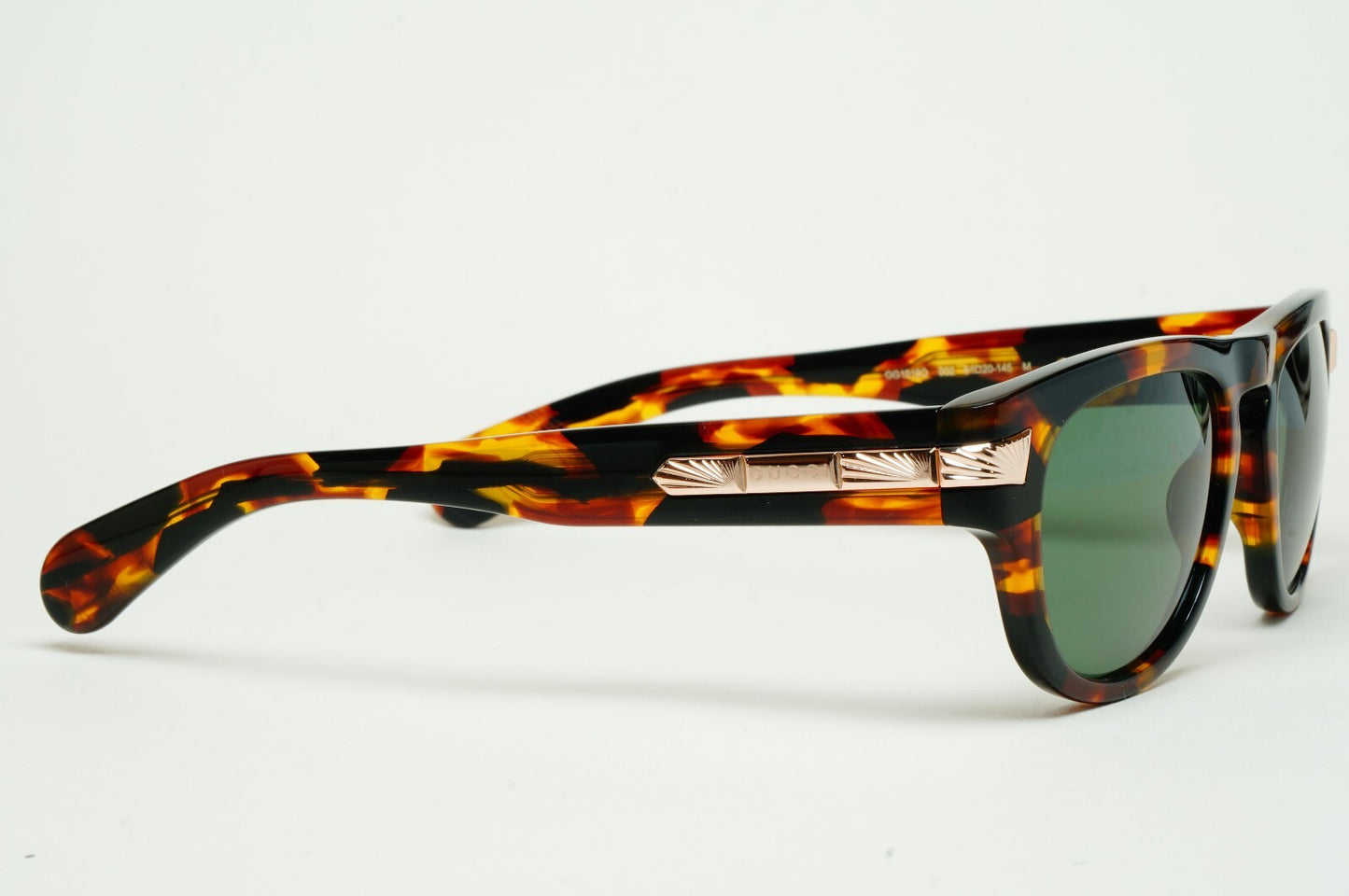Gucci Sunglasses 2023 Brown Tortoise Green Square GG1519O 002 51mm 100325