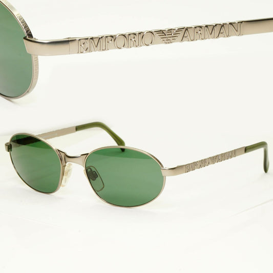 Emporio Armani 1997 Vintage Sunglasses Mens Womens Metal Silver Square 107-S 815