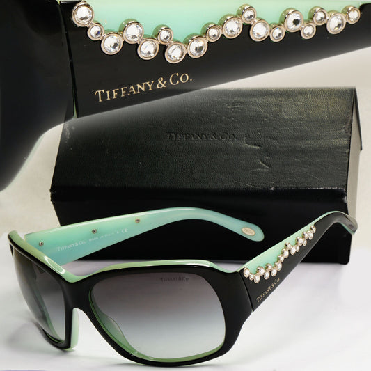 Tiffany & Co Sunglasses 2009 Vintage Black Crystal TF 4016-B 8055/3C 190224
