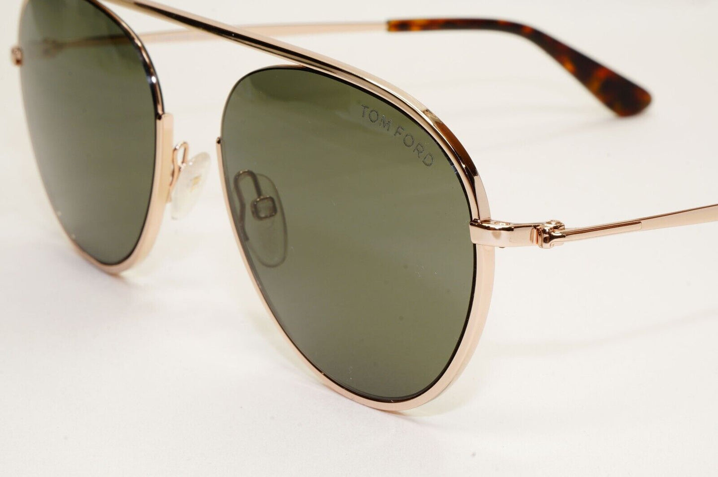 Tom Ford Sunglasses Keith-02 Gold Dark Green Metal Pilot FT0599 TF 599 28N 55mm