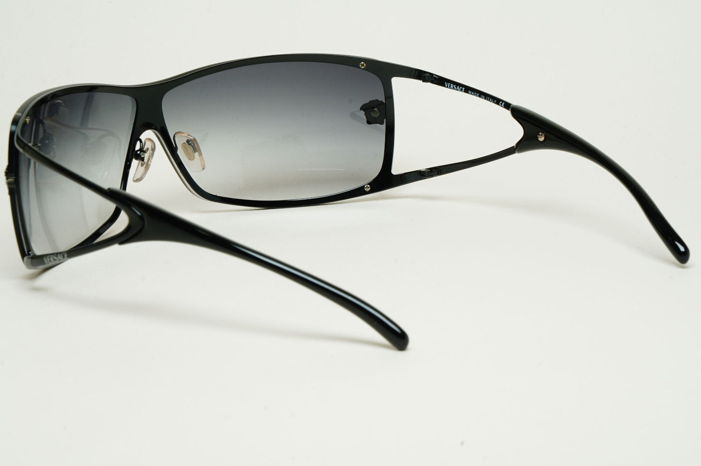 Versace Sunglasses 2006 Vintage Black Medusa Shield MOD 2048 1009/8G 200225