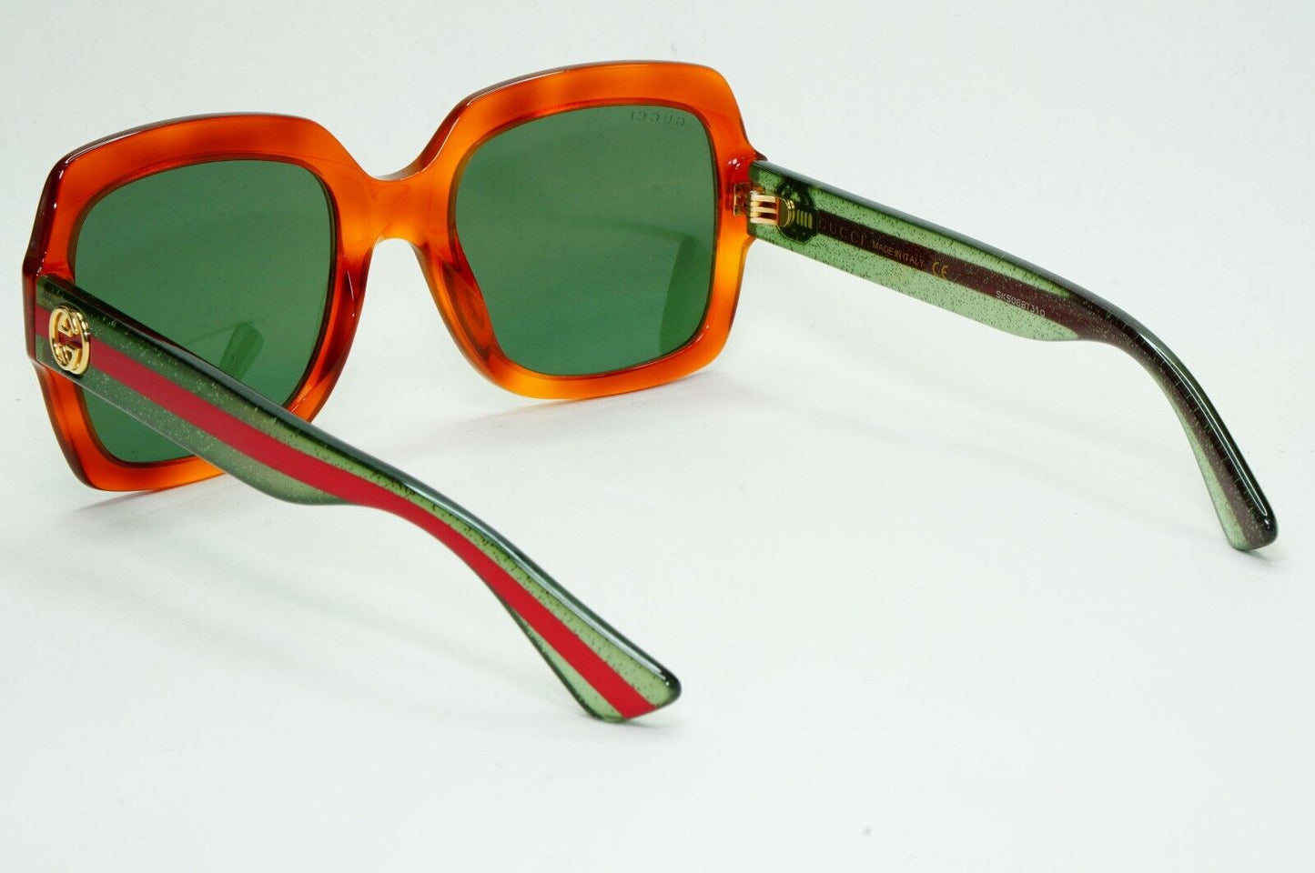 Gucci Sunglasses 2017 Brown Transparent Green Square GG0036S 003 54mm 050824