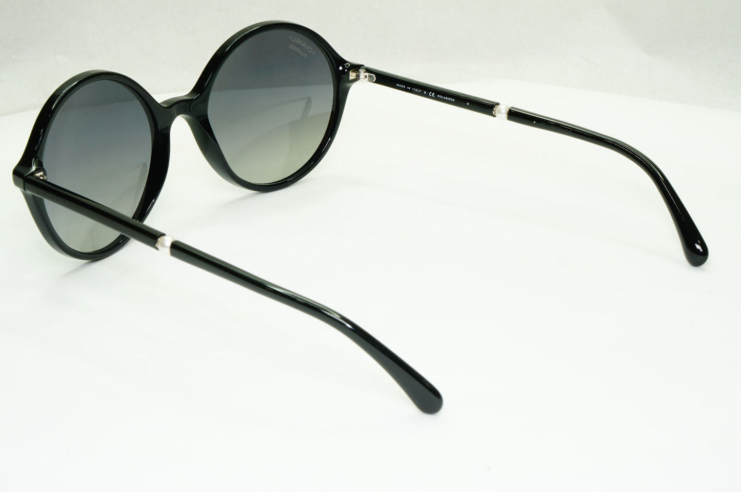 Chanel Pearl Polarized Sunglasses Black Round Gradient 5391-H c.501/S8 130523