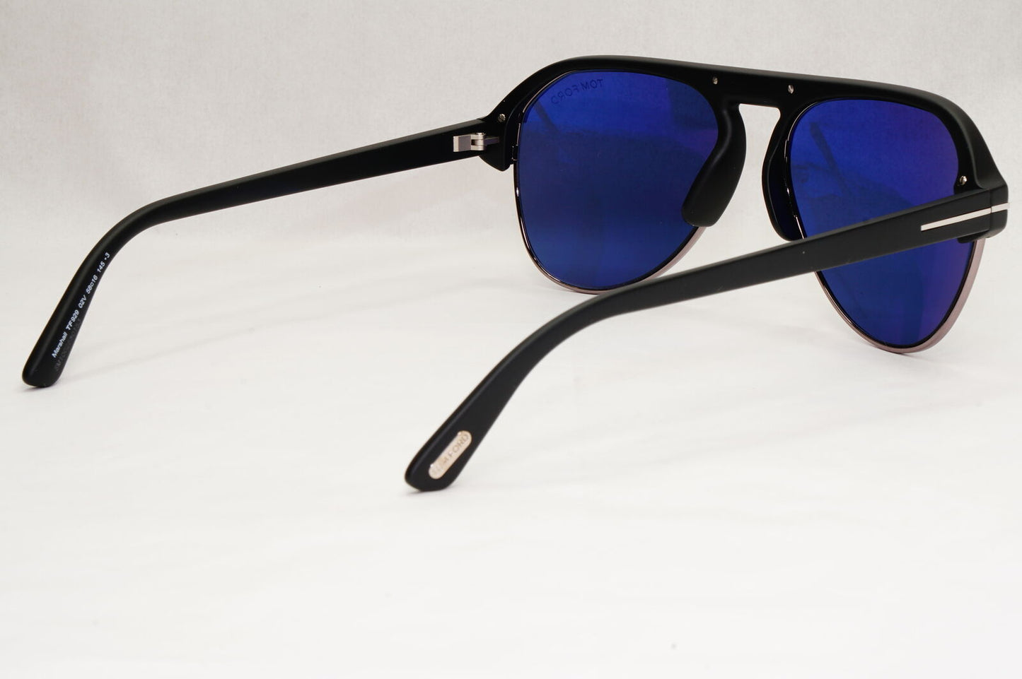 Tom Ford Sunglasses Marshall Black Blue Pilot FT0929 TF 929 Marshall 02V