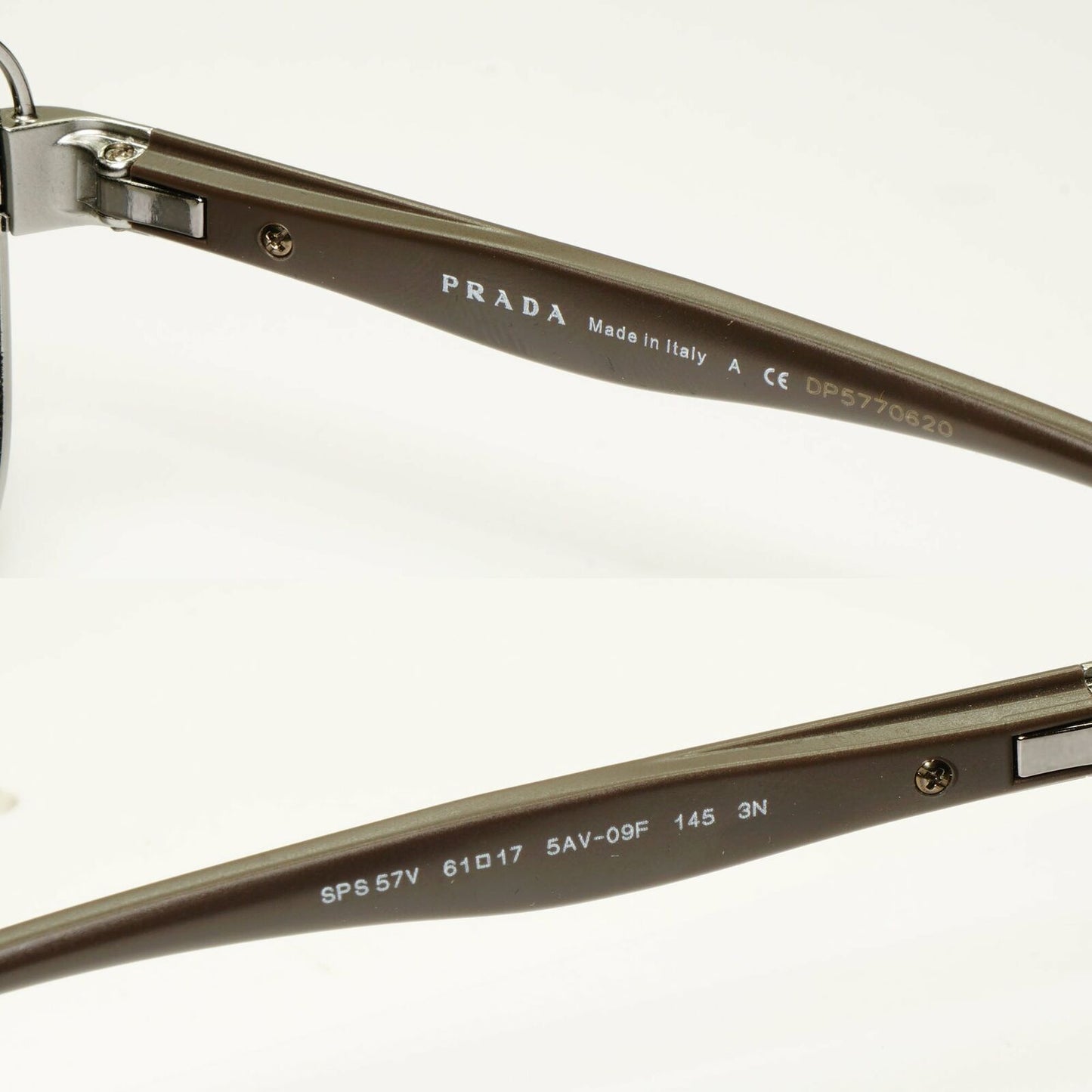 Prada Silver Mirror Sunglasses Mens Brown Sport Linea Rossa Red SPS 57V 5AV-09F