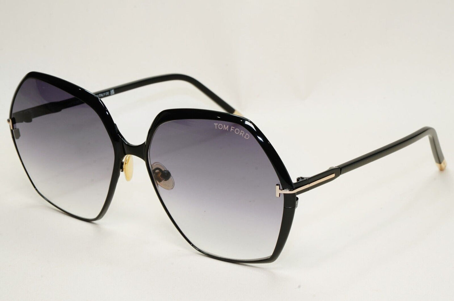 Tom Ford Sunglasses Fonda-02 Hexagon Black Grey Gradient FT0912 TF 912 01B