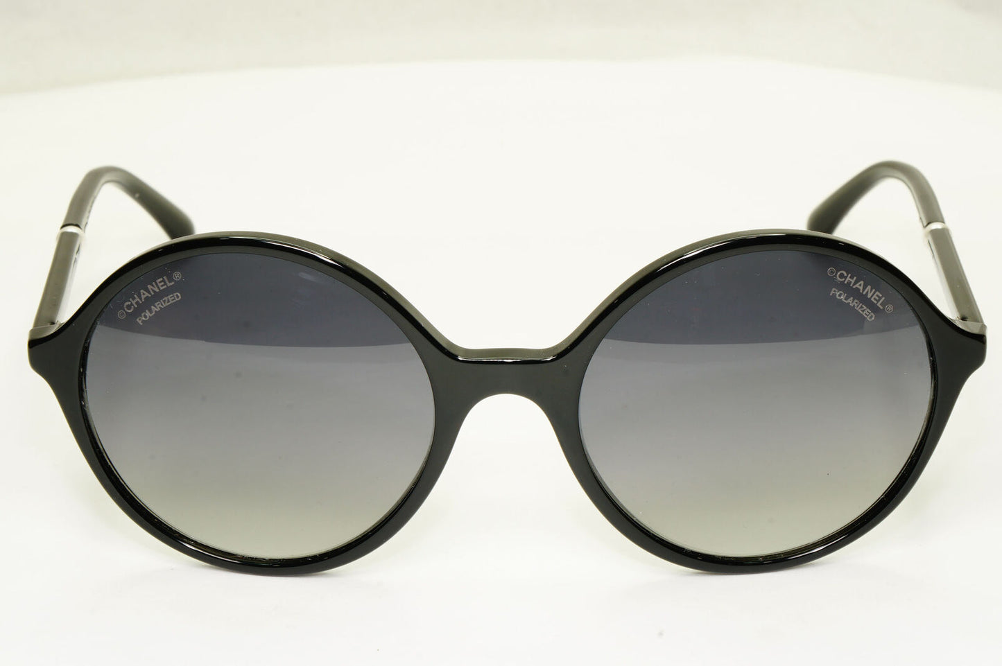 Chanel Pearl Polarized Sunglasses Black Round Gradient 5391-H c.501/S8 130523