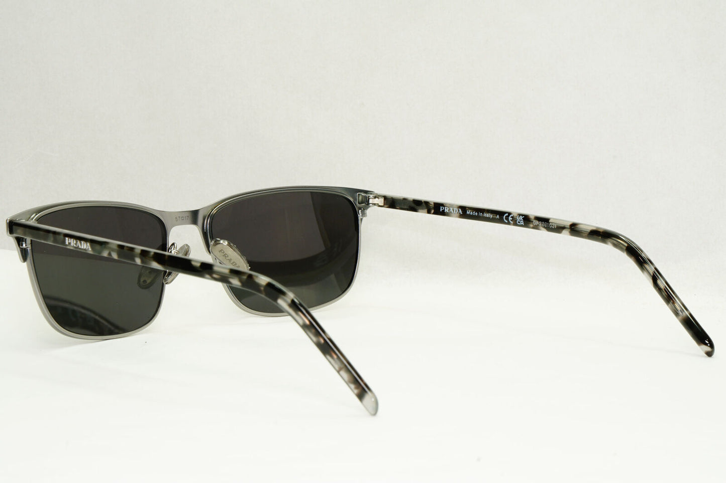 Prada Sunglasses Black Gunmetal Grey Havana PR66YV VPR 66Y 7CQ-1O1 57mm