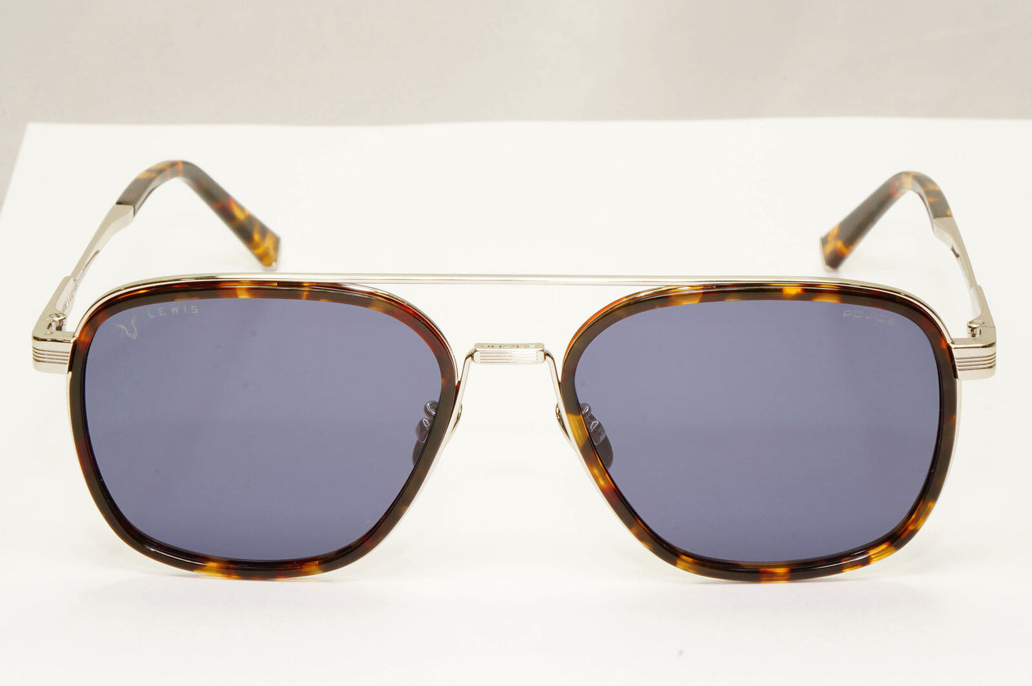Police Lewis Hamilton F1 Sunglasses Blue Brown Silver Square SPL C49 COL 04BL