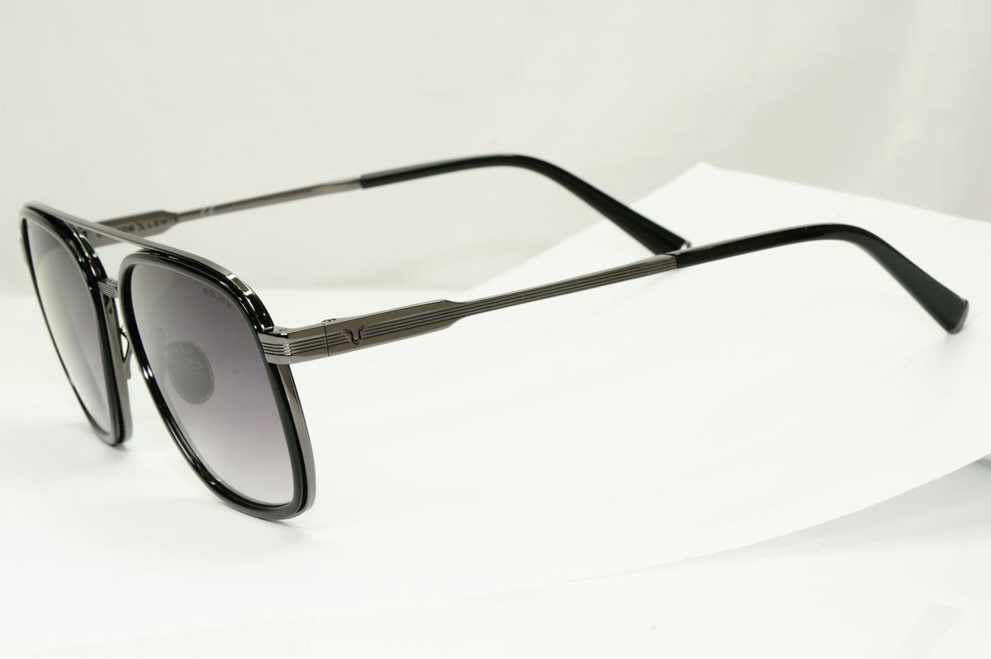 Police Lewis Hamilton F1 Sunglasses Black Smoke Gunmetal Square SPL C49 COL BLKY