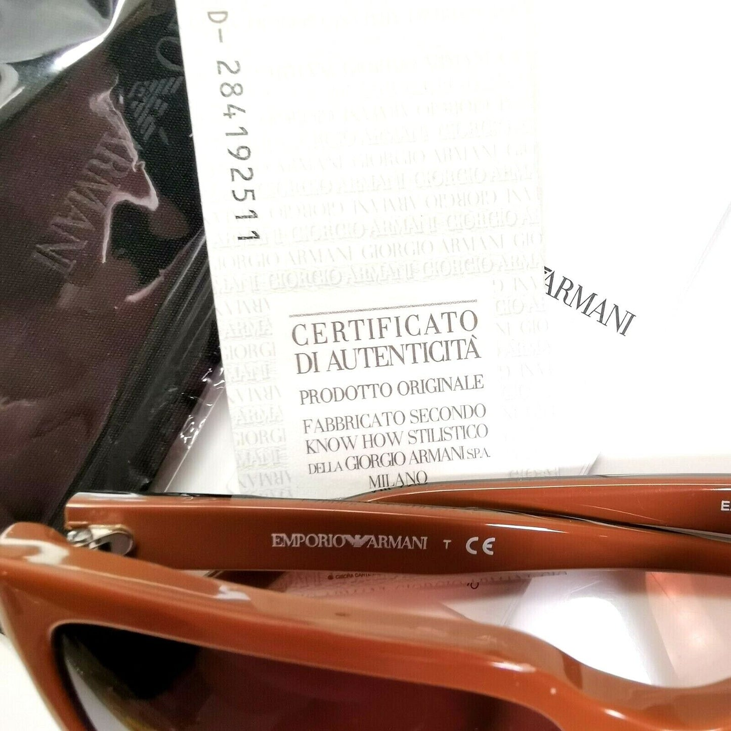 Emporio Armani Brown Square Gradient Fade Womens Sunglasses EA 4070 5511/13