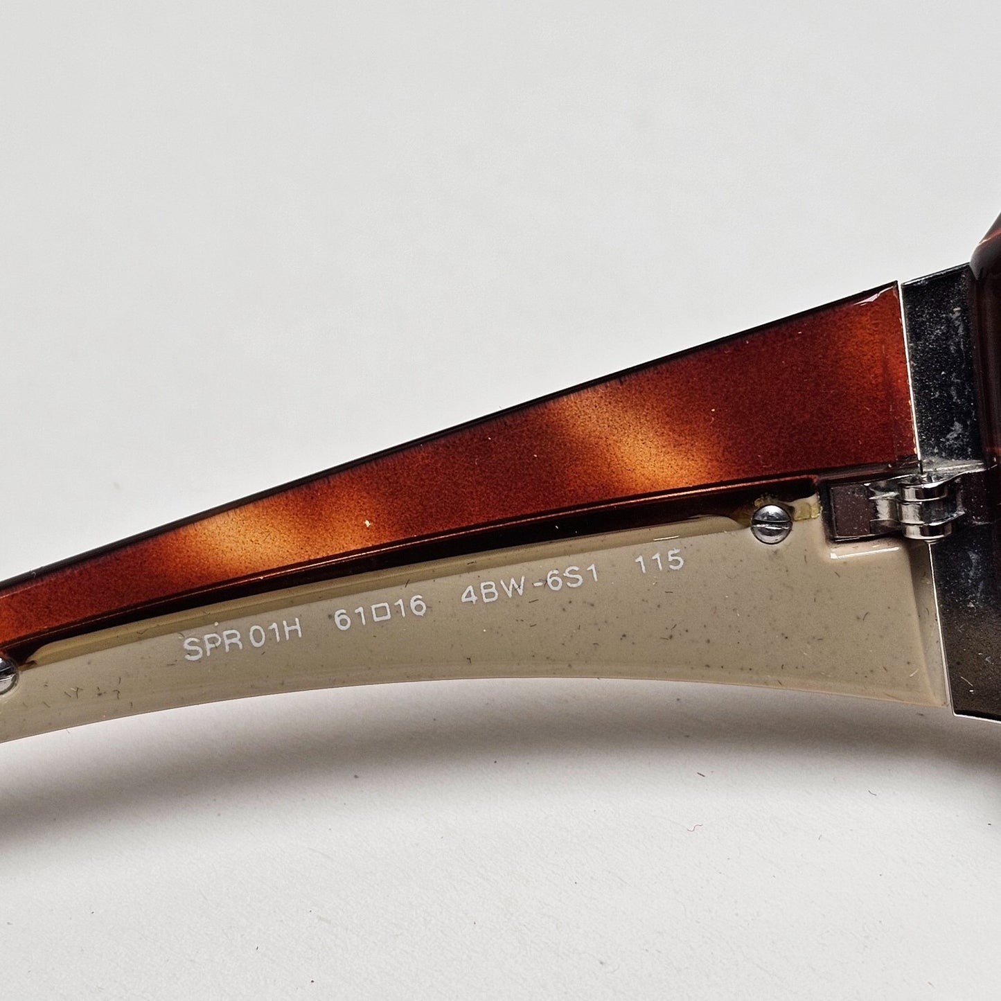 Prada Sunglasses 2006 Vintage Brown Tortoise Wrap PR01HS SPR 01H 4BW-6S1 130225