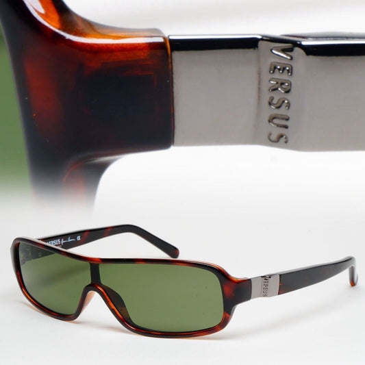 Versus Sunglasses 1996 by Gianni Versace Vintage Brown Green MOD E12/M COL 649