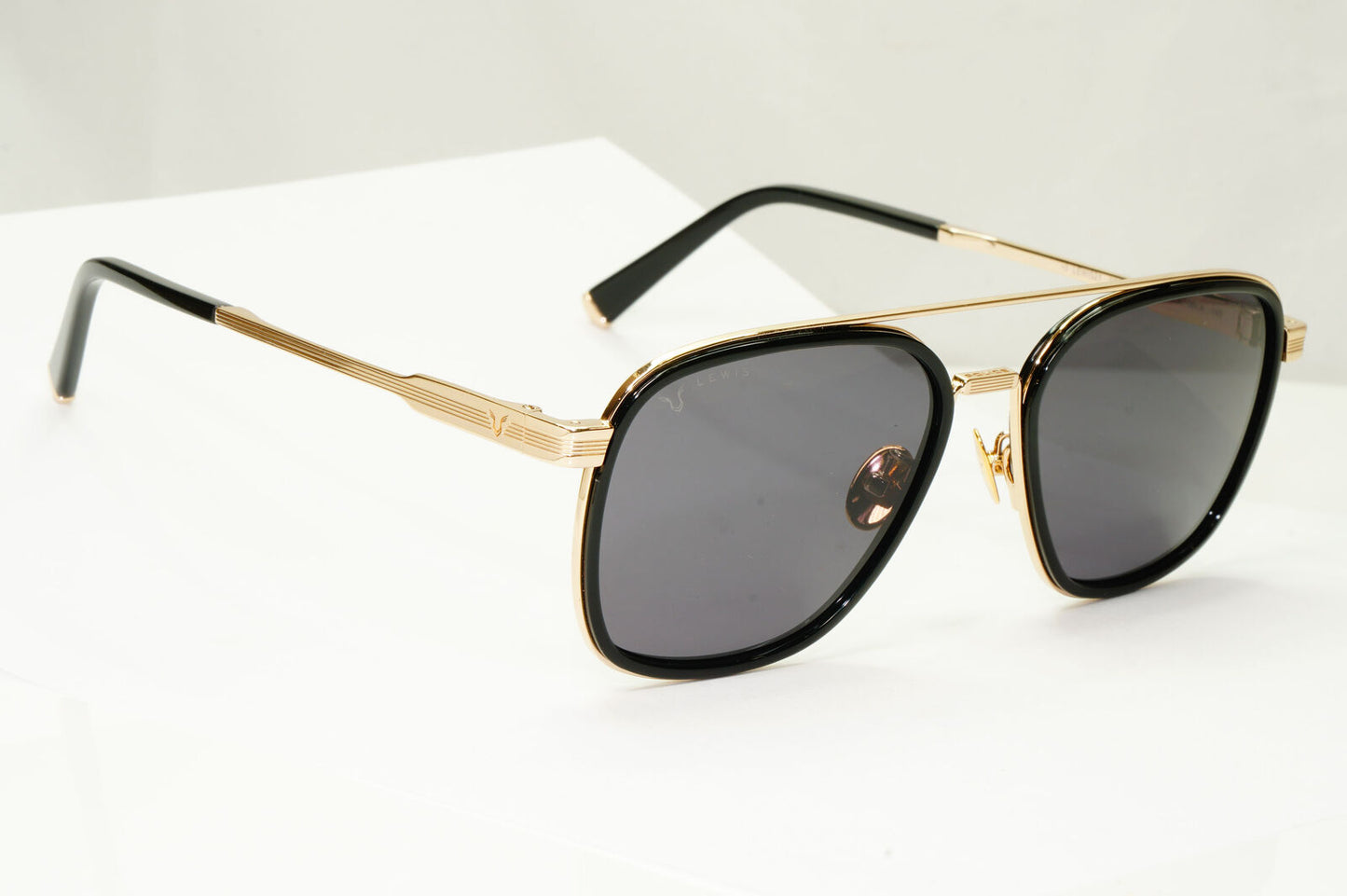 Police Lewis Hamilton F1 Sunglasses Black Gold Square Pilot SPL C49 COL 0BLK