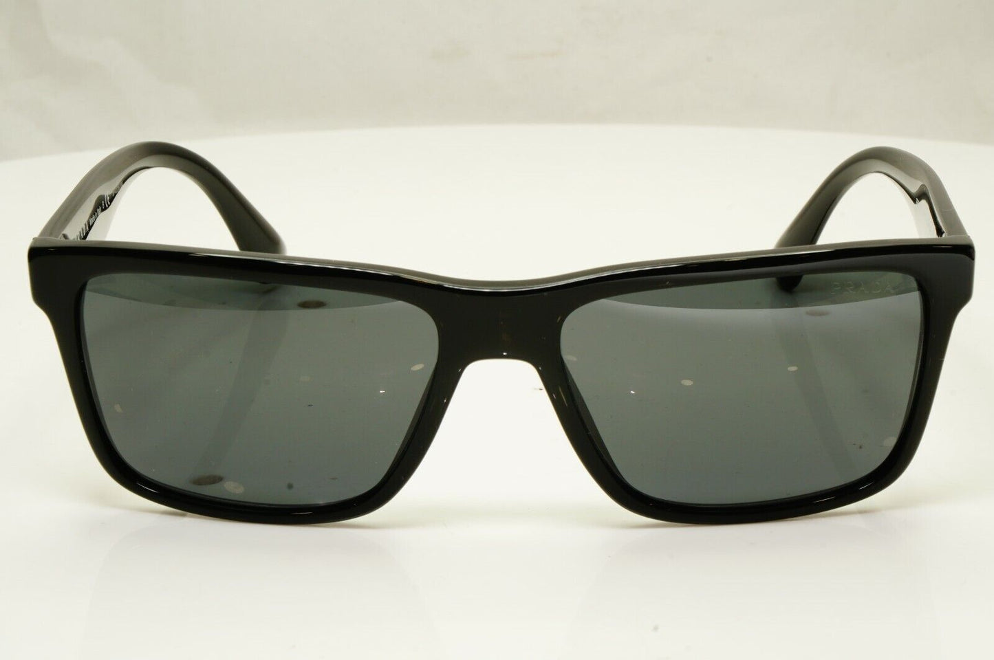 Authentic Prada Mens Glossy Black Square Designer Sunglasses SPR 19S 1AB-5S0