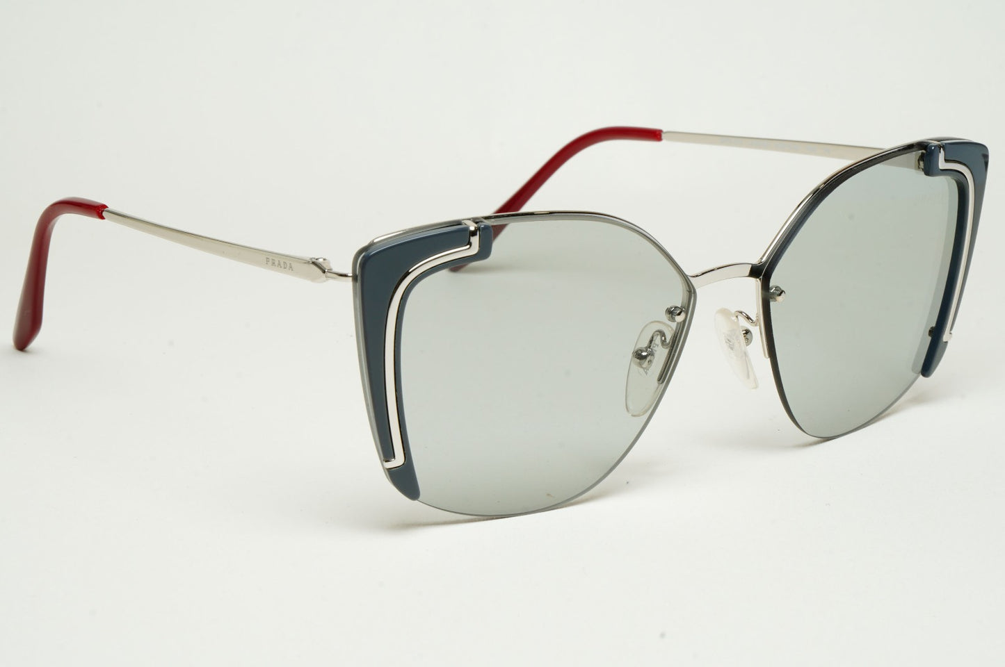 Prada Sunglasses Silver Grey Square Rimless PR59VS SPR 59V 429-5J0